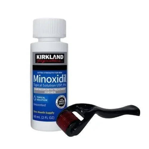 1 Frasco de minoxidil kirkland mais 1 Dermaroller