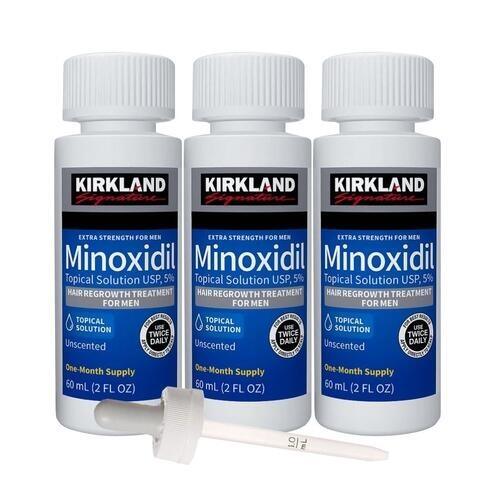 Minoxidil Kirkland 3 Frascos 5% Original | Pronta Entrega