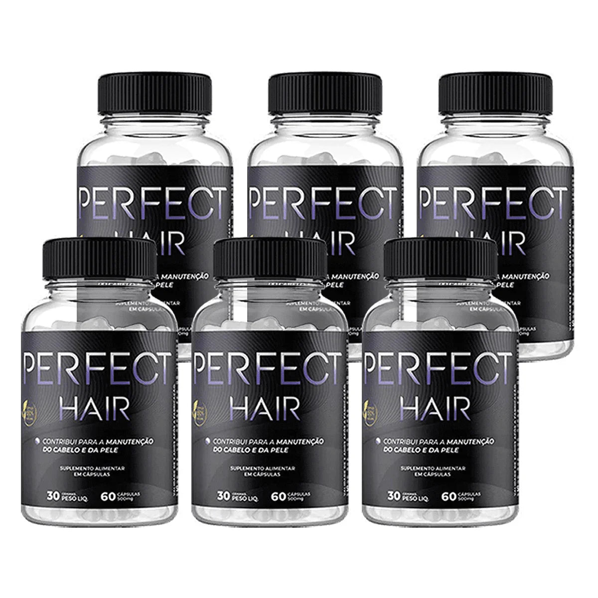 Perfect Hair 6 Frascos – Vitamina Capilar | Frete Grátis