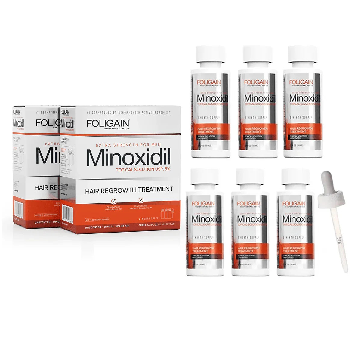 Foligain Minoxidil 6 Frascos Original | Pronta Entrega