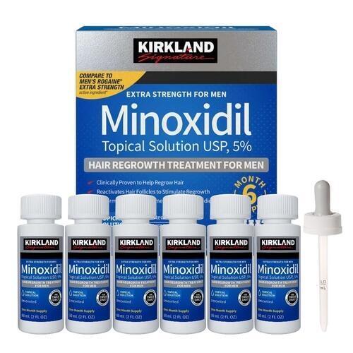 Caixa de Minoxidil Kirkland 5% Original – 6 Meses de Tratamento