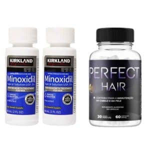 2 minoxidil kirkland + 1 perfect hair